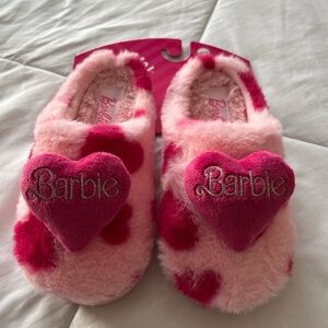 Barbie Pink Fuzzy Slippers
